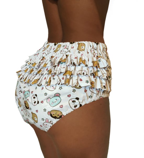 PVC frill pants animals